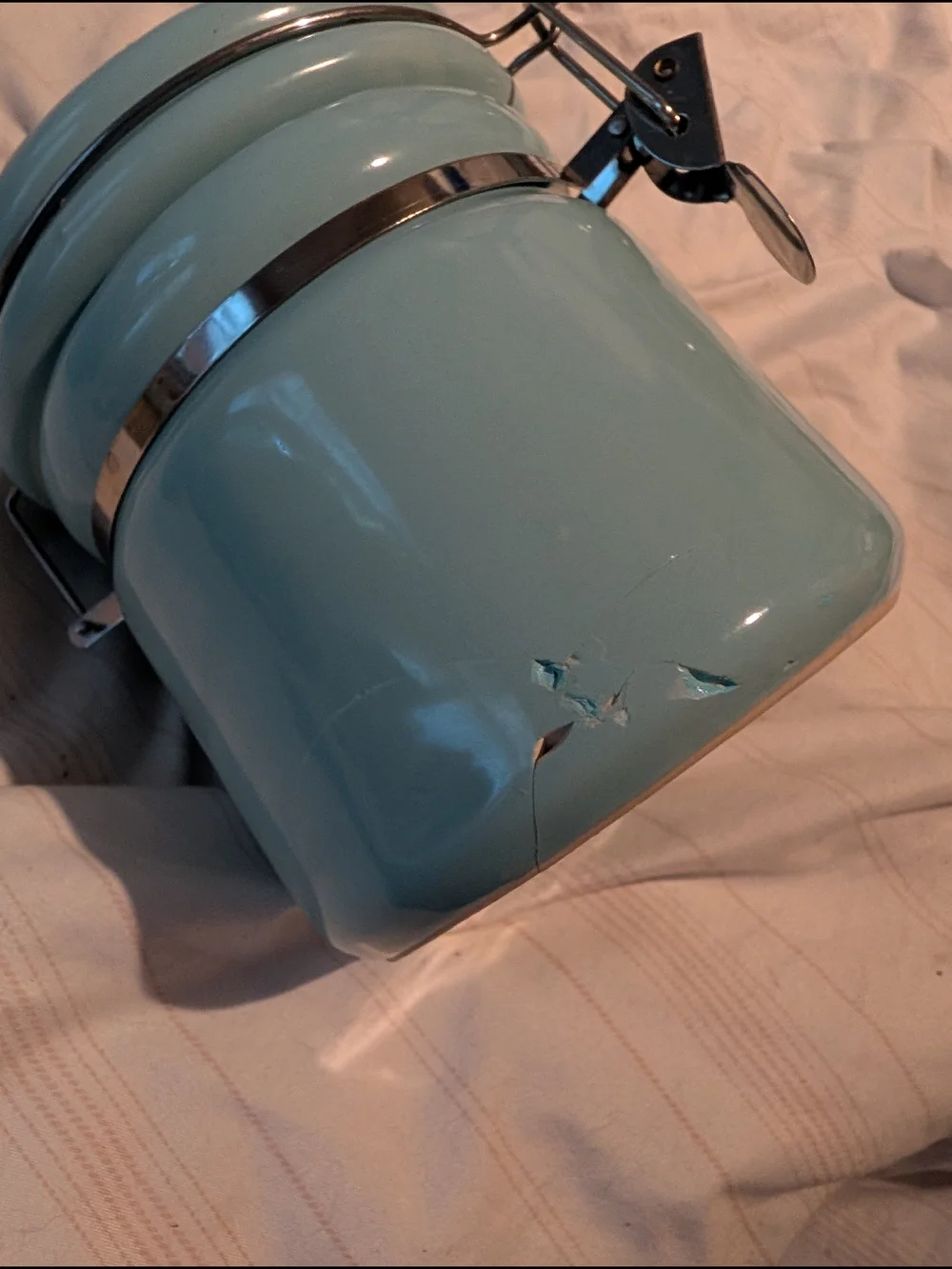 2 Home Basics Blue Kitchen Canisters